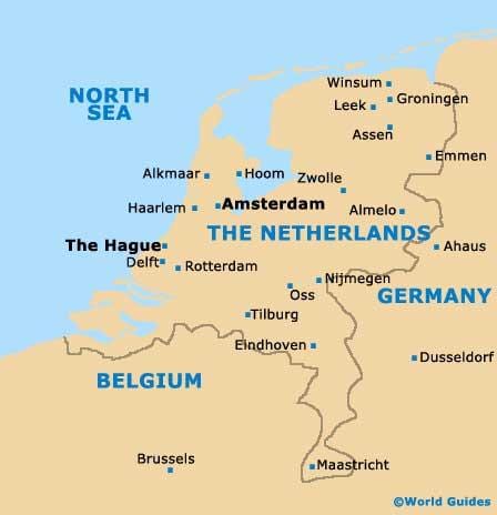 Rotterdam, amsterdam mapě