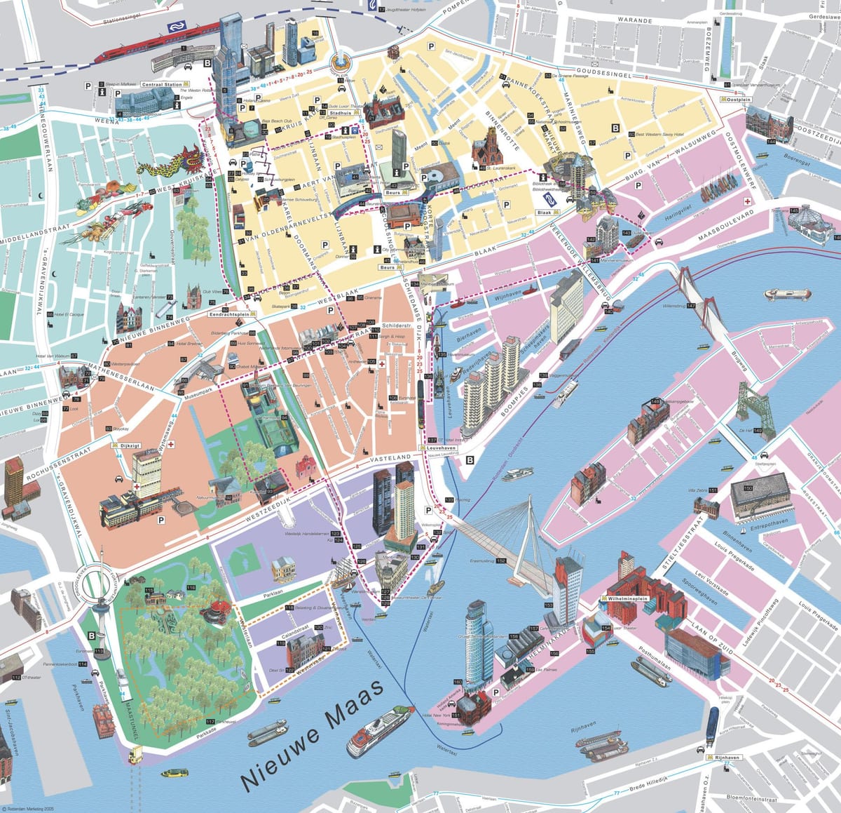 Mapa Rotterdamu v režimu offline 