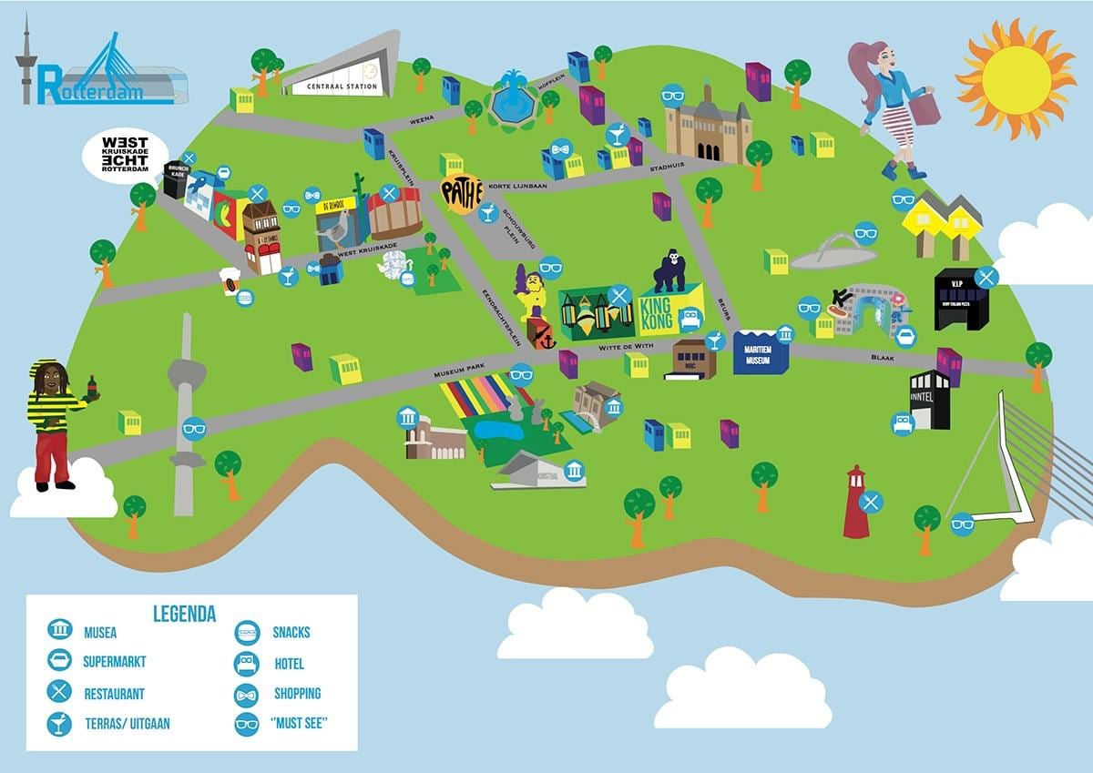 Rotterdam atrakce mapa