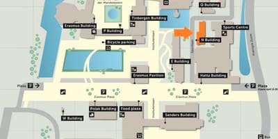 Mapa erasmus university Rotterdam 