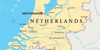 Mapa Rotterdamu a amsterdamu