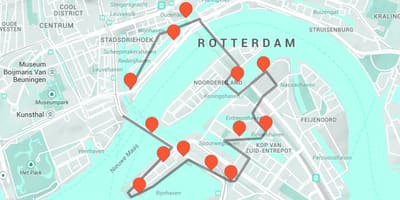 Mapa Rotterdamu architektury 