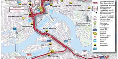 Mapa Rotterdamu maraton 